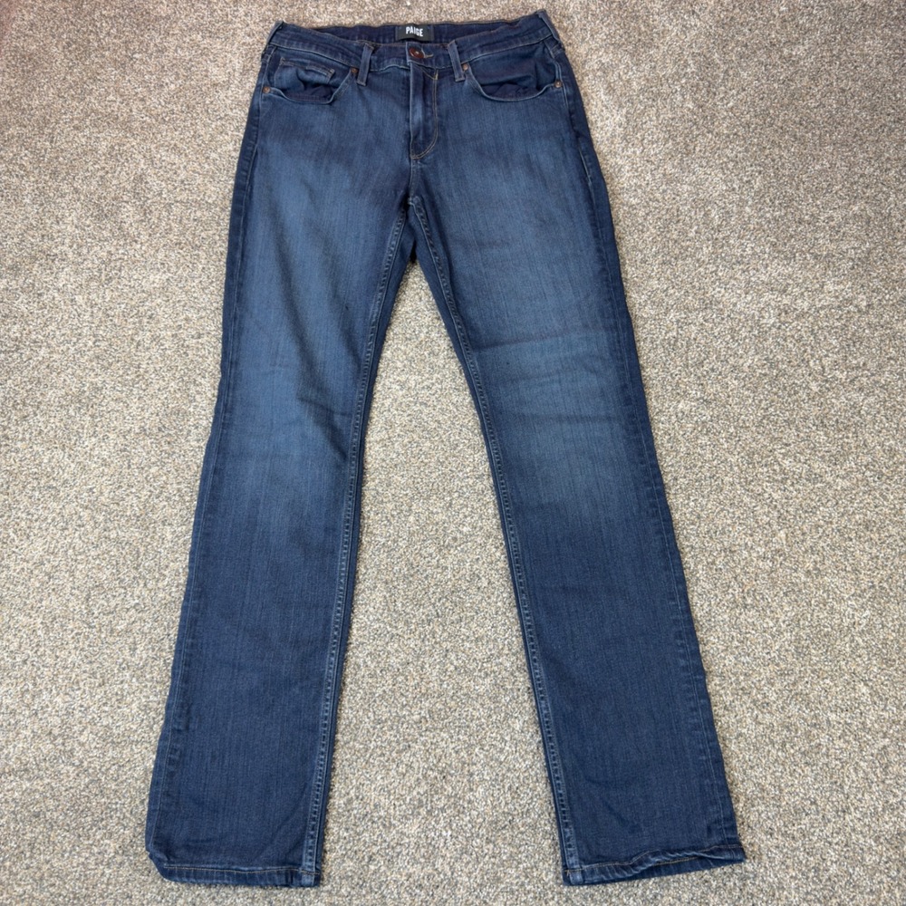 PAIGE Federal Slim Straight Jeans Mens 30 Blue Denim Stretch Casual W2948 DNM521
